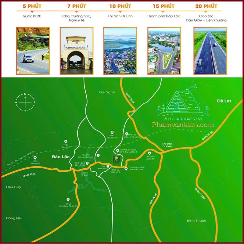 Vị trí tuyệt vời phù hợp nghỉ dưỡng và du lịch cho mỗi gia đình và những kỳ nghỉ cuối tuần tại Đất Nền Nghỉ Dưỡng Di Linh Sơn Bản