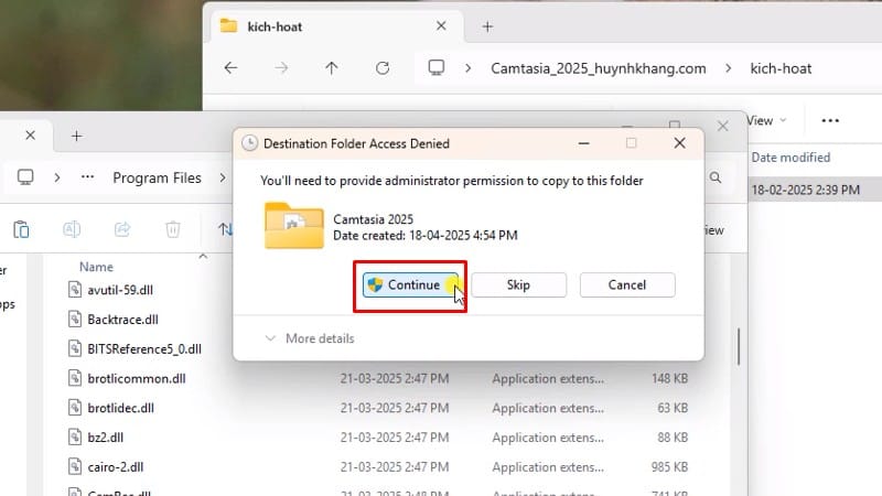 Continue hoàn thành quá trình cài đặt và kích hoạt